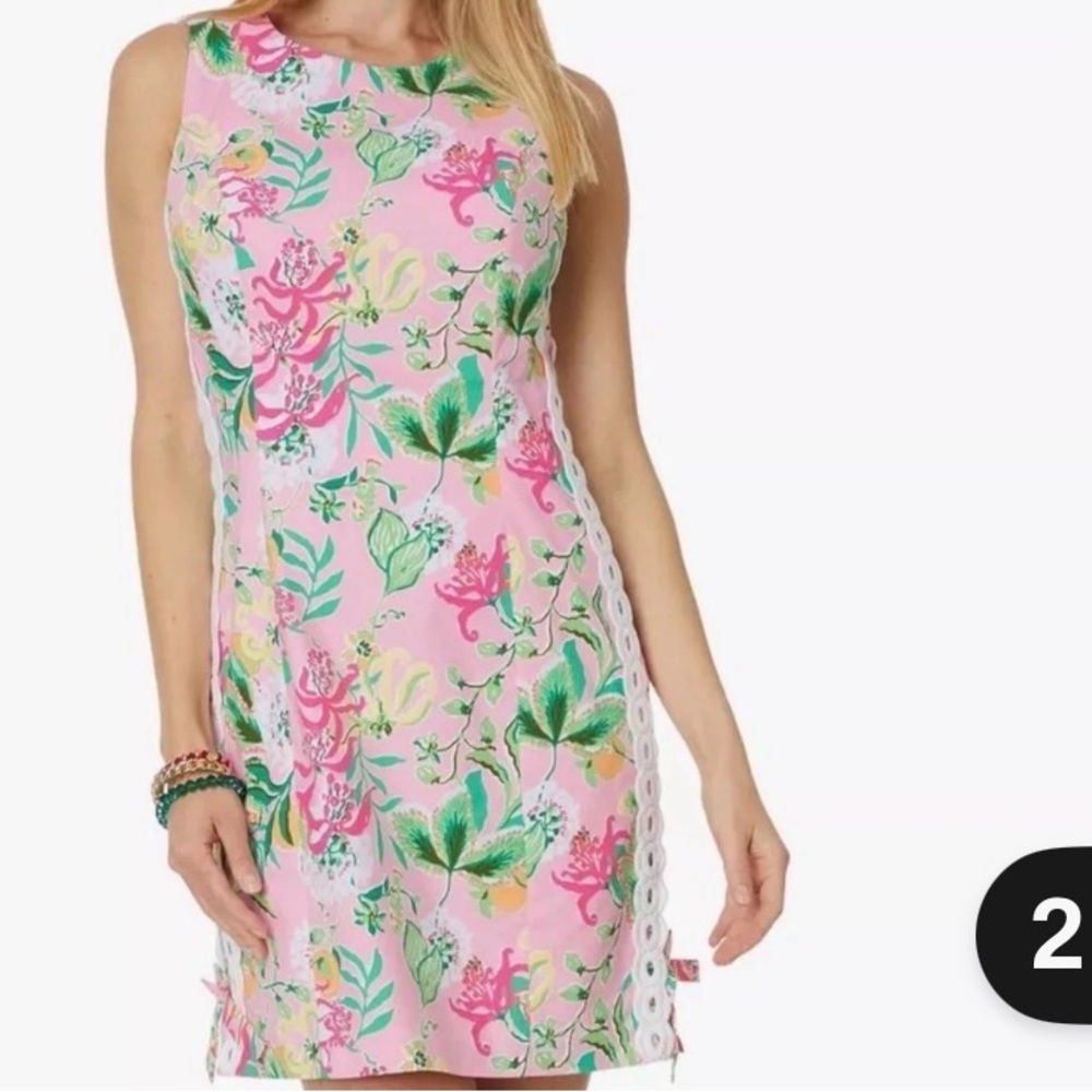 Lilly Pulitzer Pink and Green Floral Dress